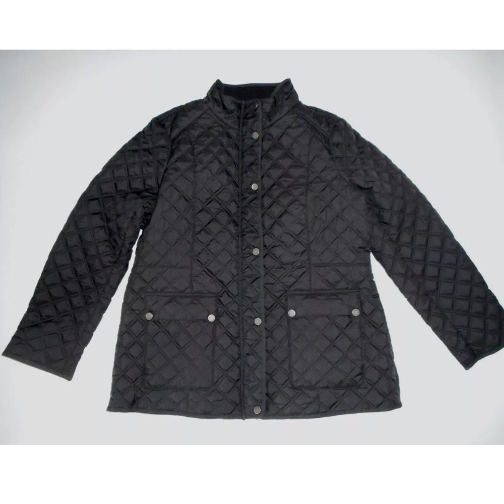 Lucky BRAND Black Quilted Insulated Barn Jacket - Picture 1 of 7